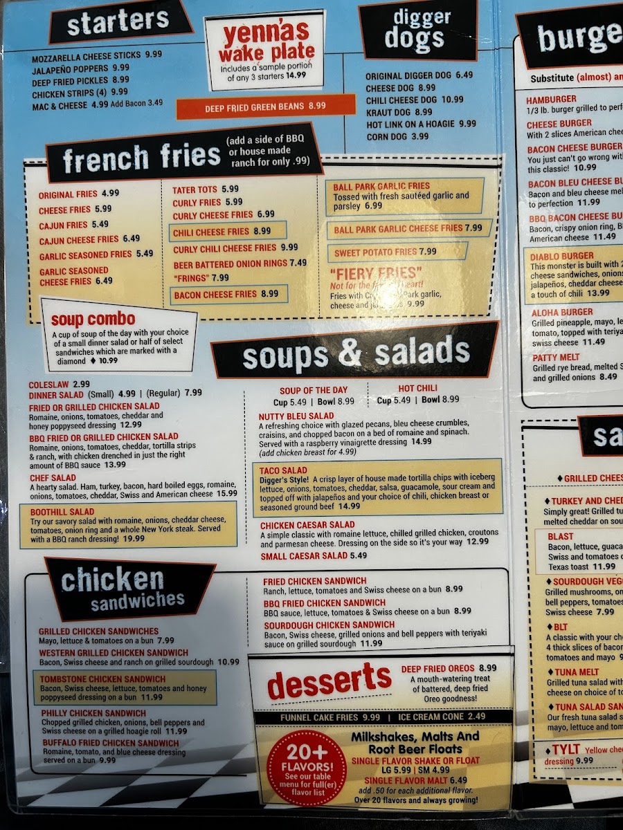 Digger's Diner Brentwood Menu - Image 5